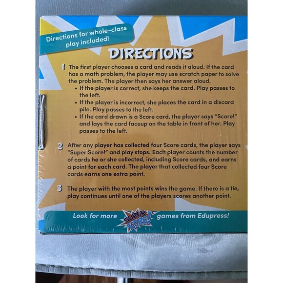 Edupress Super Score! Place Value Math Game NEW/SEALED 2+ Players Grades 2+ - Picture 2 of 2